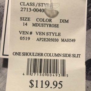 Davids Bridal one shoulder dress